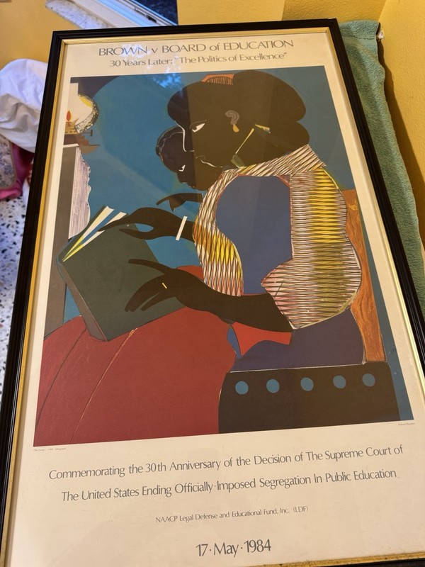 Brown Vs. Board Of Ed~The Lamp~by Romare Bearden~1984 LDF Art Print Poster~31×34