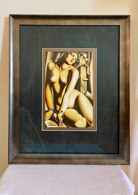 Professionally Framed Tamara de Lempicka "Andromeda" Art Deco Print