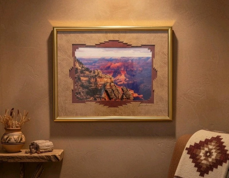 James Thomson Photo GRAND CANYON Sunrise Mather Point Signed Framed Southwest