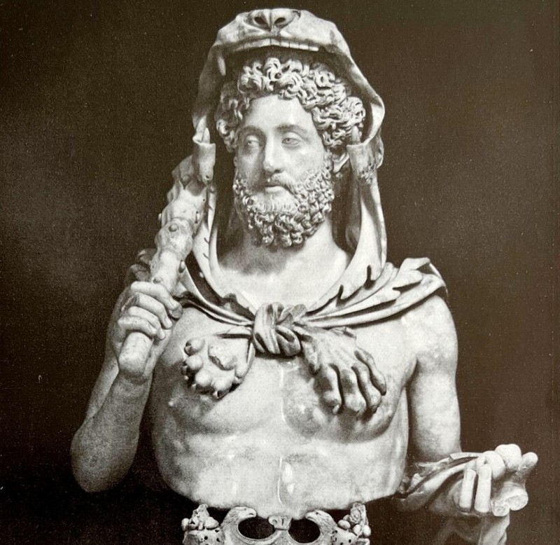 1927 Bust Of Emperor Commodus Statue Antique Art Print Ephemera DWM7B