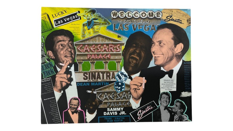 Steve Kaufman – The Ratpack II at Caesar’s Palace AP Silkscreen on Canvas