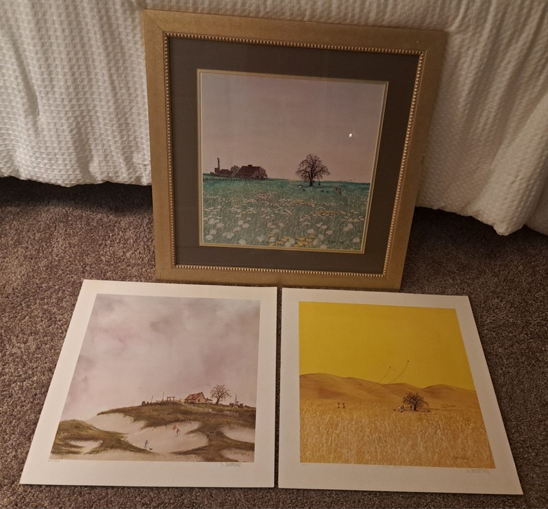 DUANE ARMSTRONG 3-PIECE «FIELDS OF GRASS» COLLECTION Hand-signed/Numbered Lithos