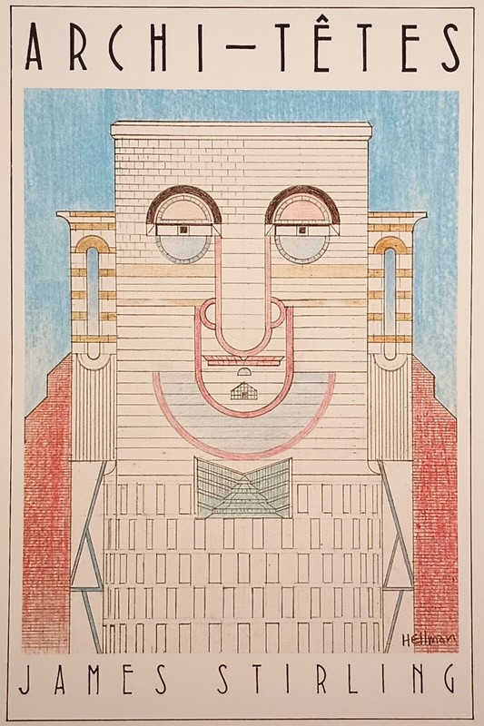 Unframed Lithograph "James Stirling" by Louis Hellman - Archi-tetes Series gallery