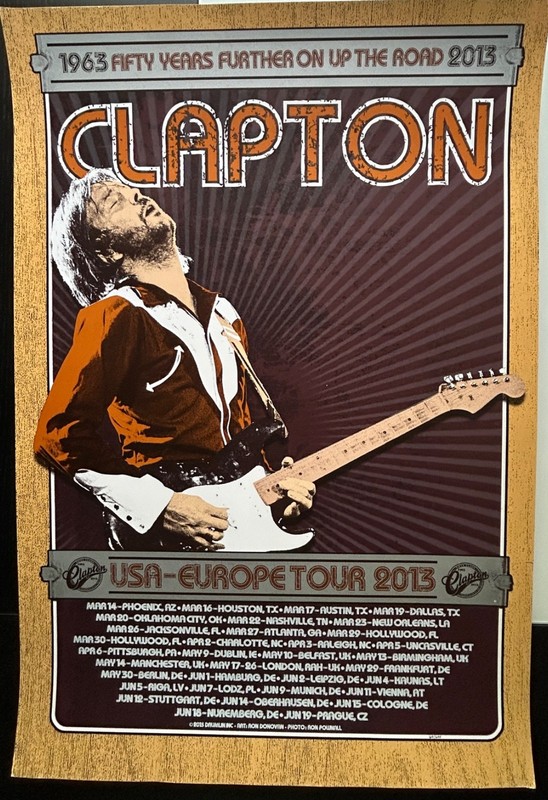 Eric Clapton USA & Europe Tour 2013 2013by Ron Donovan. Clapton Classic Pose