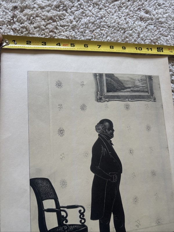Lithographic Silhouette Print of President Martin Van Buren President gallery