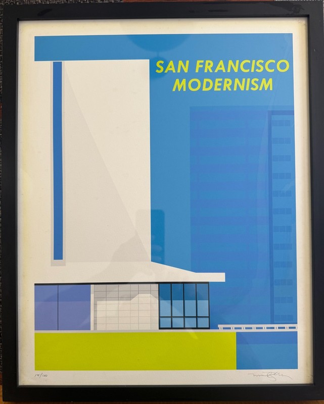 San Francisco Modernism Print, Framed – Artist Signed & Numbered