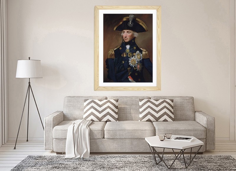 Nelson Admiral Horatio Portrait Print, Classic Naval History Wall Art gallery
