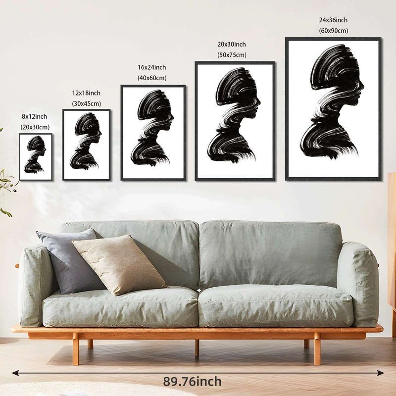 Abstract Female Silhouette Wall Art Canvas Oil Paintings Reproduction gallery