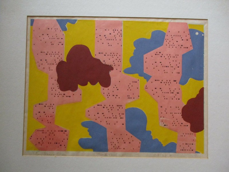 VINTAGE EARLY TECHNOLOGY COMPUTER STORM 1970’S SERIGRAPH SILKSCREEN ABSTRACT MOD