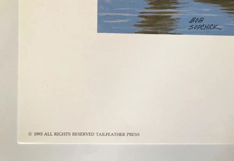 Bob Sopchick “A Late Start” Signed Print 1991 Green-Winged Teal Ducks Unlimited gallery