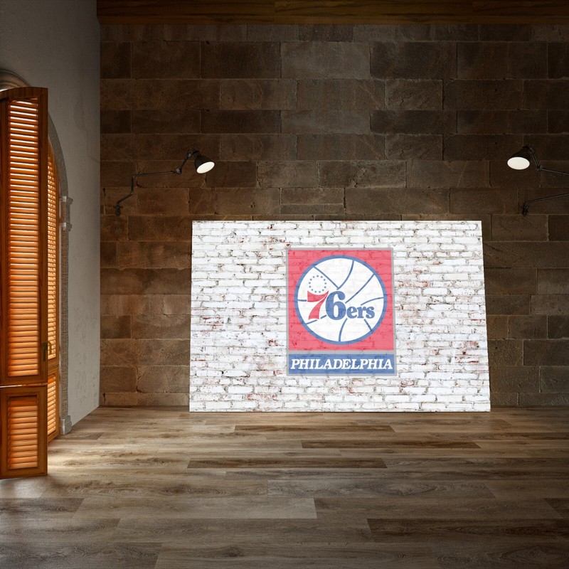 Philadelphia 76ers Basketball Wall Art Print NBA Gift Man Cave POSTER CANVAS gallery