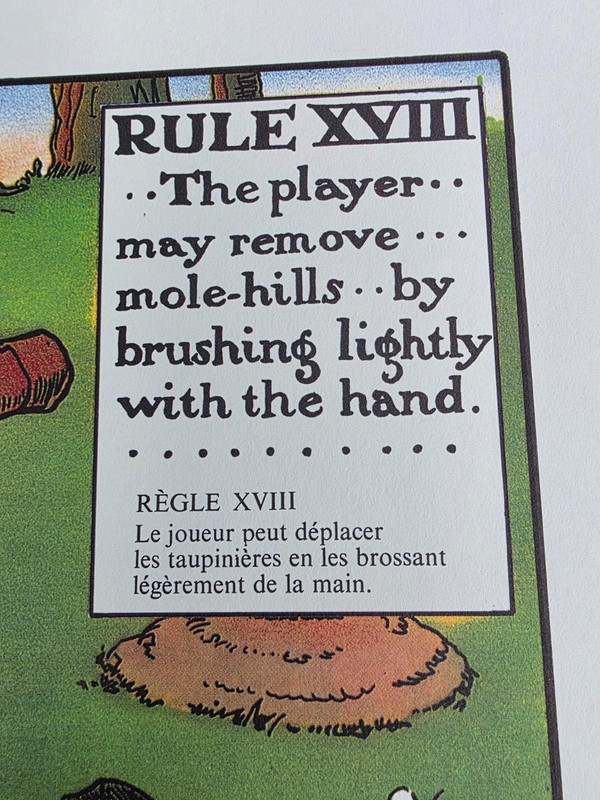 The Rules of Golf Print XVIII Charles Crombie Perrier circa 1960 Golfer Mole gallery