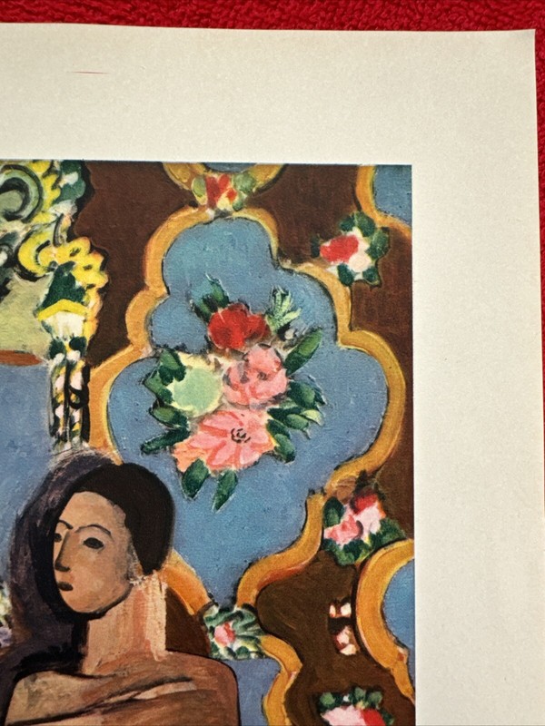 Henri Matisse,Decorative Figure On Flowery Back Offs.Lithograph 1939,Platesigned gallery