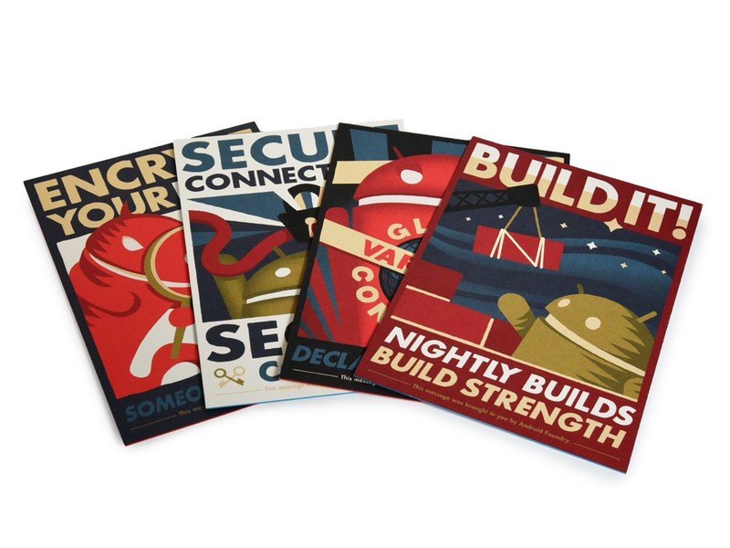 Andrew Bell Android Encrypt Your Bits Print Set x4 Posters 18×24
