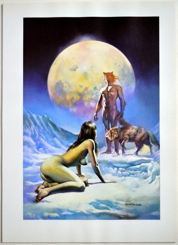 MIRAGE Art Print – WOLVES In The NIGHT Ballentine Del Rey 1982 Boris Vallejo