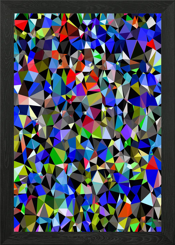 geometric triangle polygon Framed Wall Art Poster Canvas Print Picture