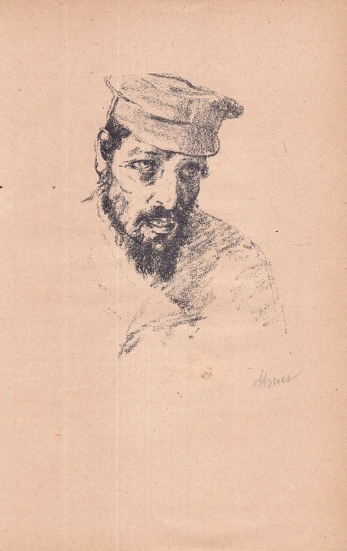 Hermann Struck: Eastern Jewish Man from Vilnius 1918 / German Israeli Judaica