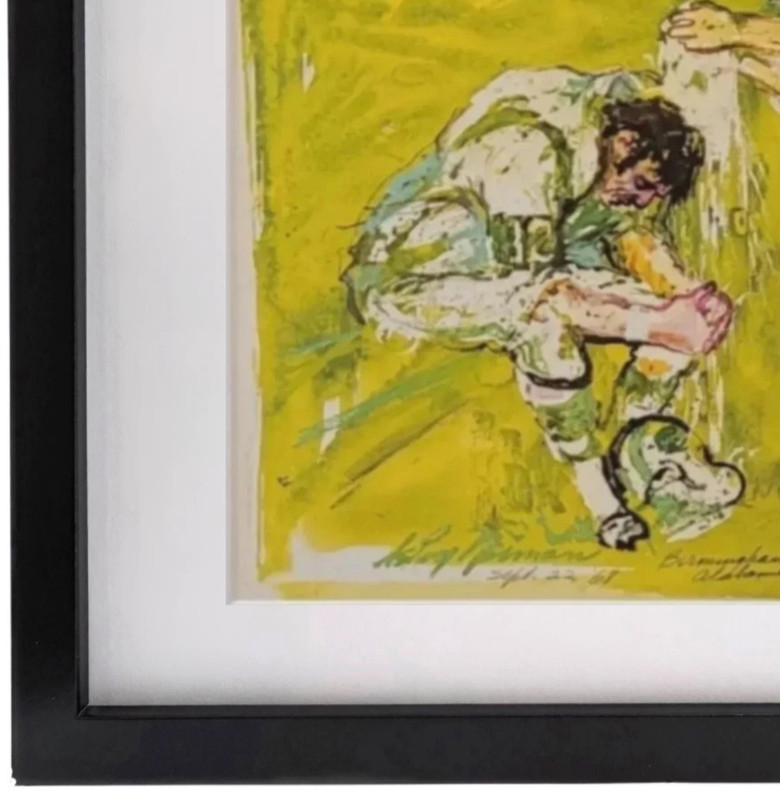 LEROY NEIMAN Joe Namath-Birmingham Framed Vintage Plate Signed Art Print gallery