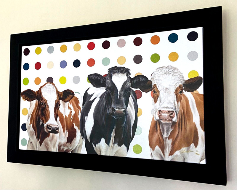 HAYLEY GOODHEAD (Contemporary) Limited Edition Print on Canvas 'Damien's Herd' gallery