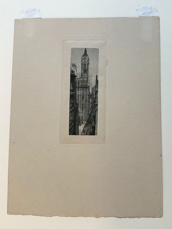 Orig. ALVIN LANGDON COBURN Photogravure “The Singer Building" New York c. 1909 gallery