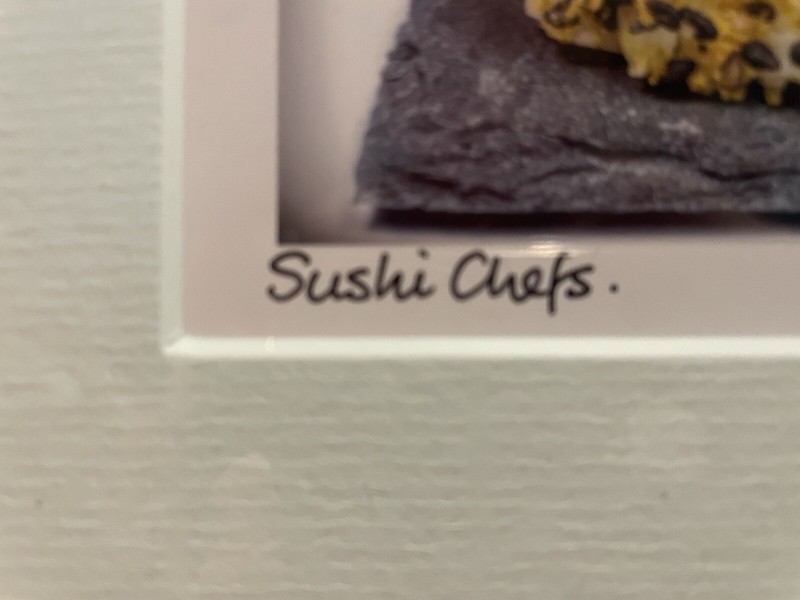Sushi Chef Picture In Glass Frame, rare photography, decorative gallery