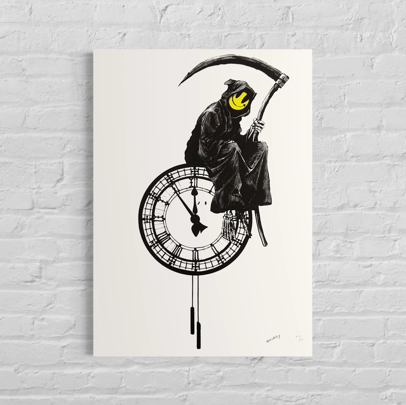 Banksy Grin Reaper Lithograph on Arches 300gsm 16.5x23in (42x59 cm)