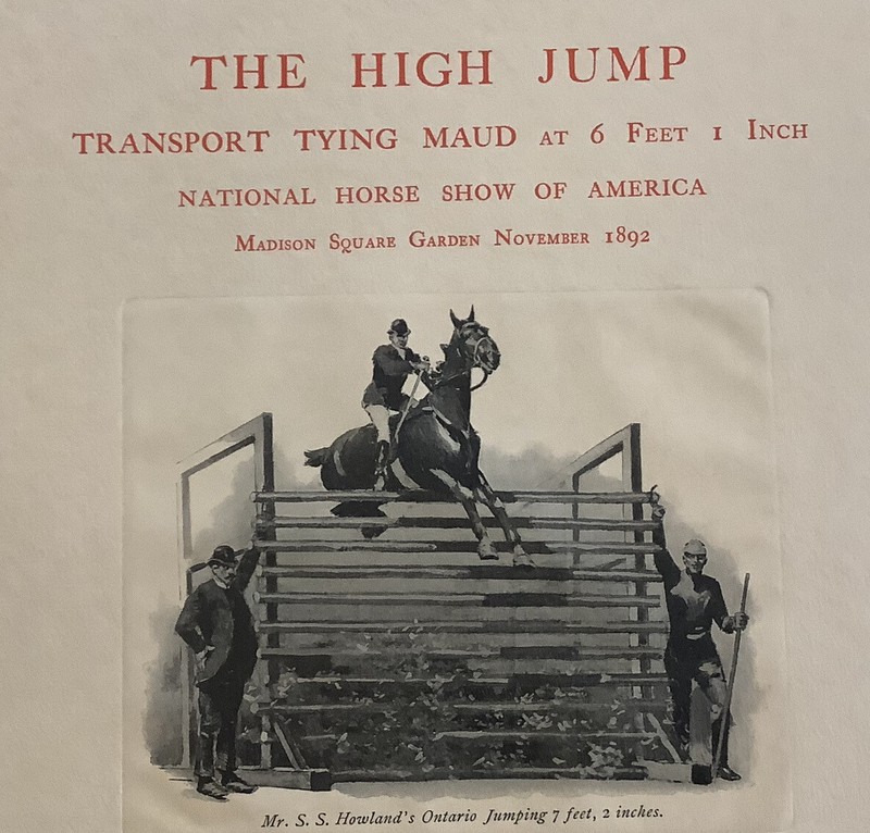 Equestrian NYC Horse Show Madison Square Garden High Jump 1892 Orig Broadside