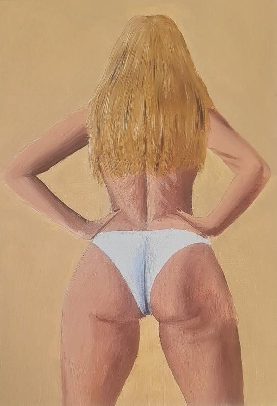 FINE ART NUDE PRINT OF ORIGINAL PAINTING 5.75″ X 8″