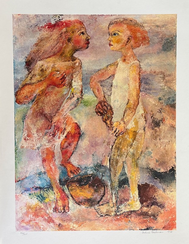 Sabina Teichman BEACH COMBERS Hand Signed Limited Edition Fine Art Lithograph gallery