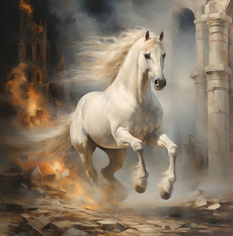 Animals Horses Abstract Oil Painting Home Decor Wall Art Printed On Canvas 055