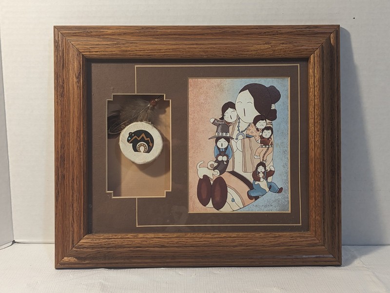 Vtg 1985 Sherirene Burrage, Signed / Numbered, Framed Native American Print.