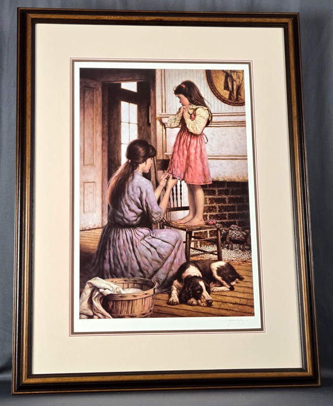 Jim Daly Homemade signed numbered print w COA nicely framed, Mother & Daughter gallery