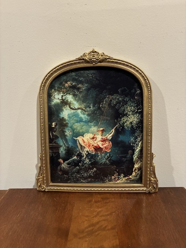 The Swing Framed Print 10×11.5 Fragonard Gold Baroque Rococo Ornate Wall Art