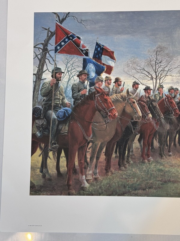 Mort Kunstler; The Review At Moss Neck; Offset Lithograph On Paper; MINT; W/ COA gallery