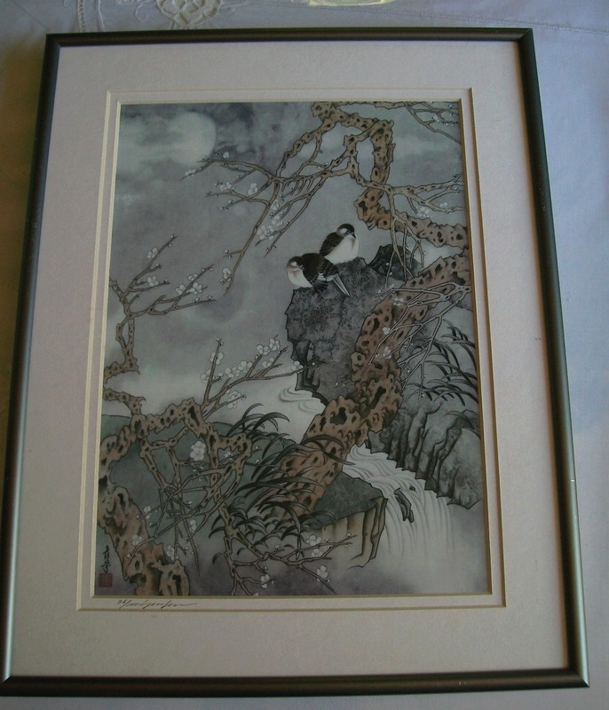 Chinese Asian Birds Nature Prints Signed Numbered Custom Framed gallery