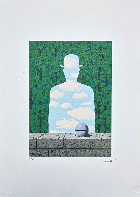 RENÉ MAGRITTE – The Beautiful walk – signed, numbered edition 61/100, 50 x 70 cm