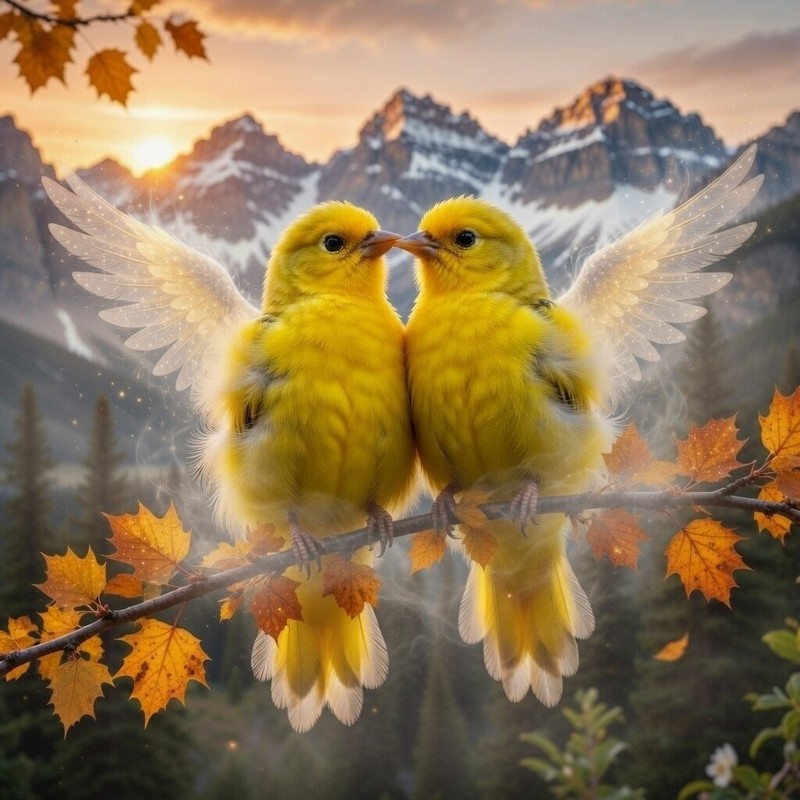Cute Baby Birds 4K Wallpaper Digital Art HD Animal Printable Kids Room Art 1033