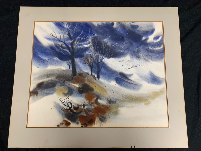 McKirahan Open Landscape Winter Tree 27″ Art Print