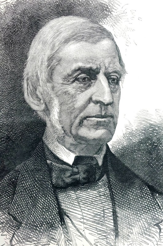 Ralph Waldo Emerson POET 1882 Transcendentalist PORTRAIT Matted Antique Print gallery