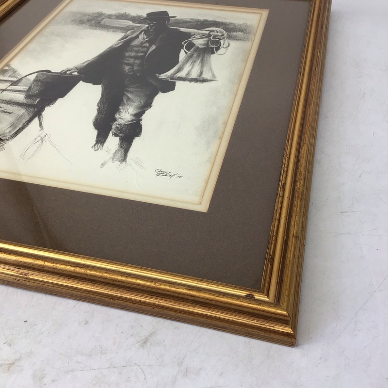 James Russell New Orleans Pencil Print 1978 Matted Signed Embossed JR Imagery gallery