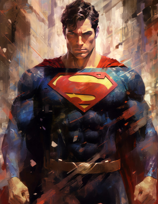 «Superman 4″ 8.5″ x 11» Fine Art Print Limited to Only 20 Hand-Numbered Copies
