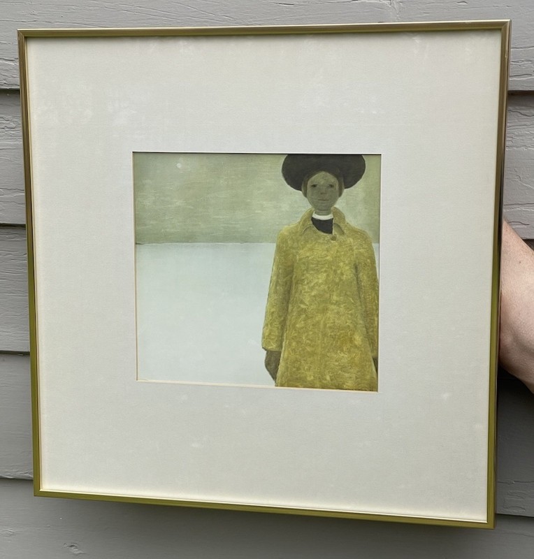 Jean-Paul Lemieux Framed Repro Print Julie et L’Univers (1965) Québec Artist
