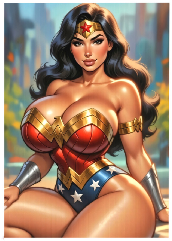 WONDER WOMAN * Fun Novelty * SUPERHERO * Illustrated Art Card * 4×6