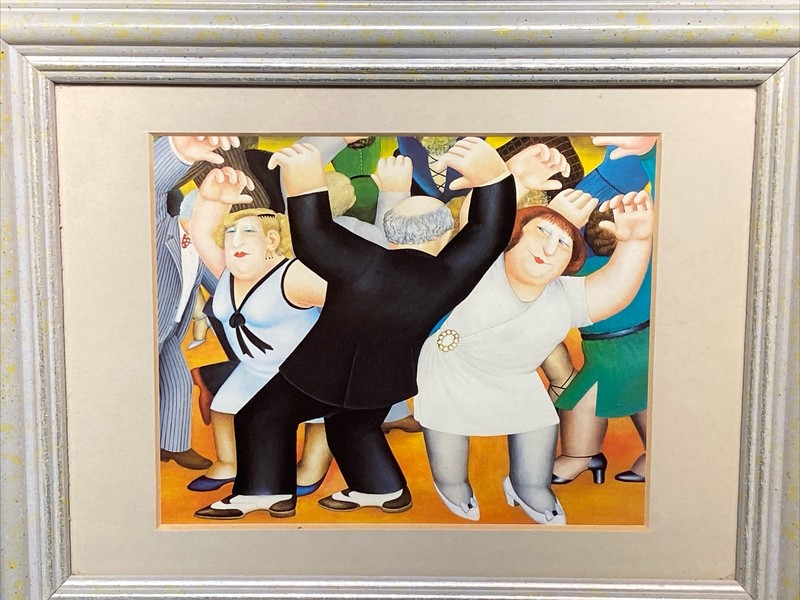 Vintage Beryl Cook Rumba Print Framed 9"x7" gallery