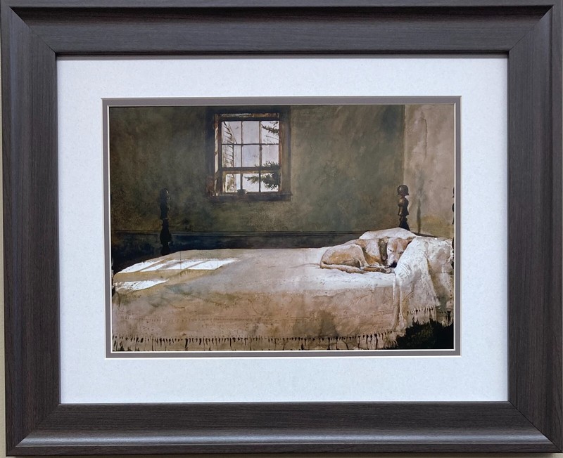 Andrew Wyeth «Master Bedroom ’65» CUSTOM FRAMED Art Americana Rural Farm USA