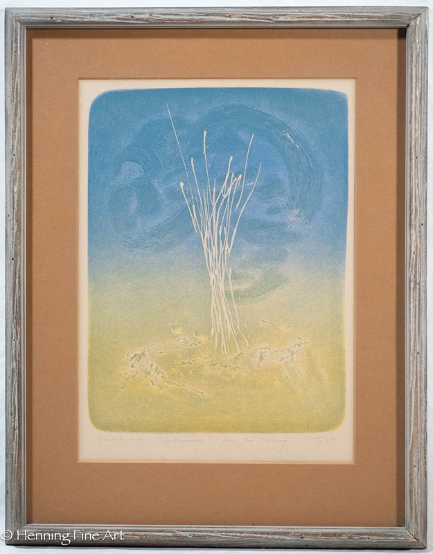 Vintage Bernard Childs Etching I-Ching Series Expressionist Artwork 1970 – 19×15