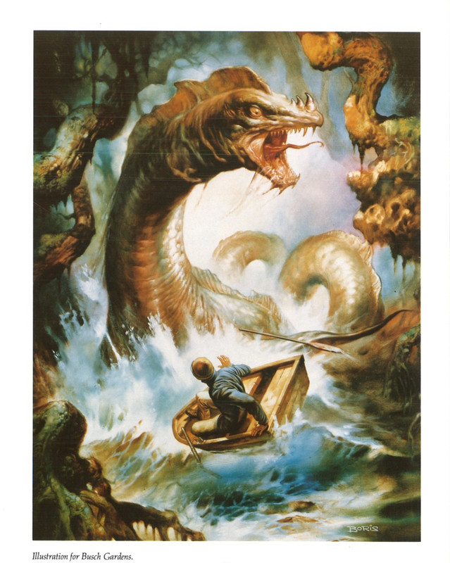 Boris Vallejo Art Print – ILLUSTRATION For BUSCH GARDENS Fireside 1985