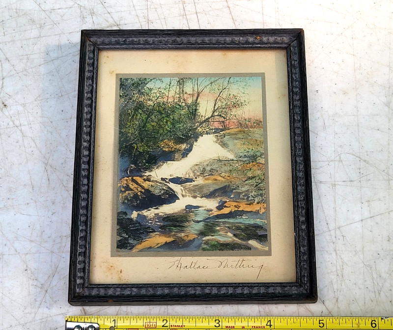 Wallace Nutting Framed Print A LITTLE CASCADE Norfolk Connecticut 4-3/4 X 5-3/4″