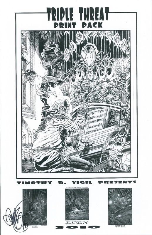 Tim Vigil: Phoenix Comic Con 2010 Triple Threat Print Pack Signed