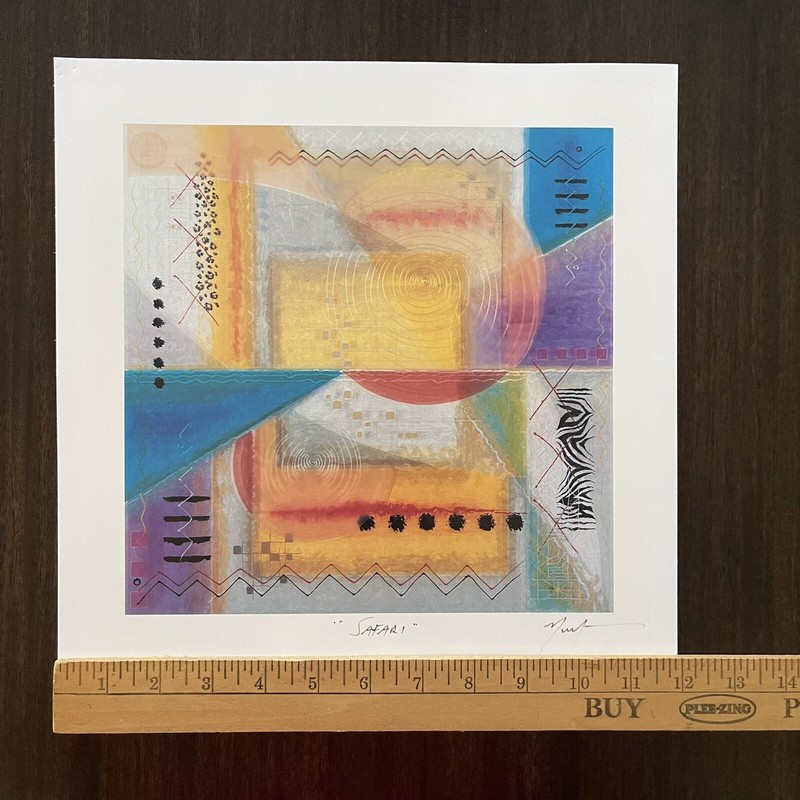 Marvin (Murf) Murphy Abstract Print SAFARI Colorful New-Age Style Art Ink-Signed gallery